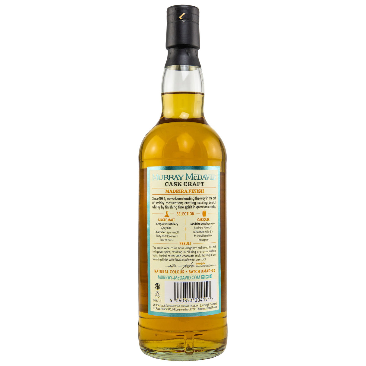 Inchgower Murray McDavid Cask Craft Madeira Finish, 0,7 l Flasche