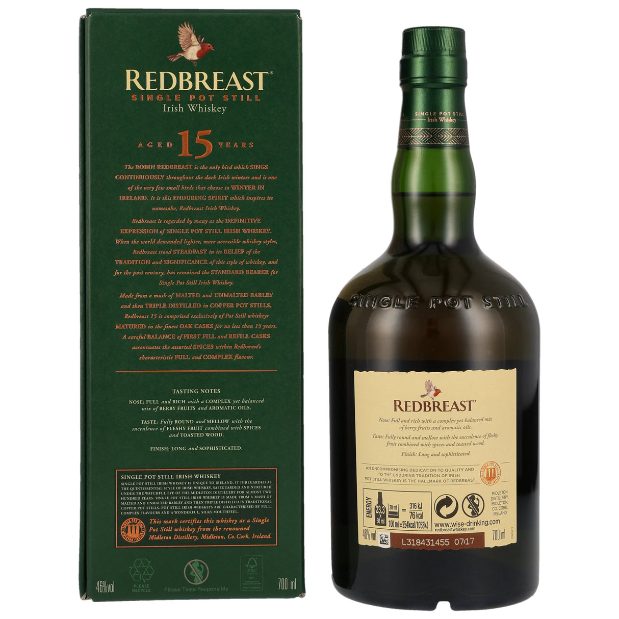 Redbreast 15 y.o. - Single Pot Still Irish Whiskey