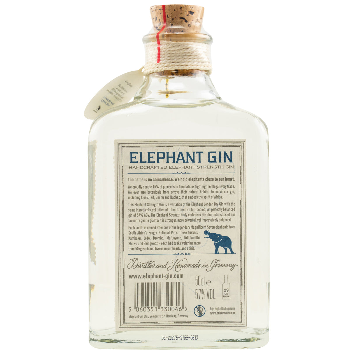 Elephant Strength Gin, 0,50 l Flasche