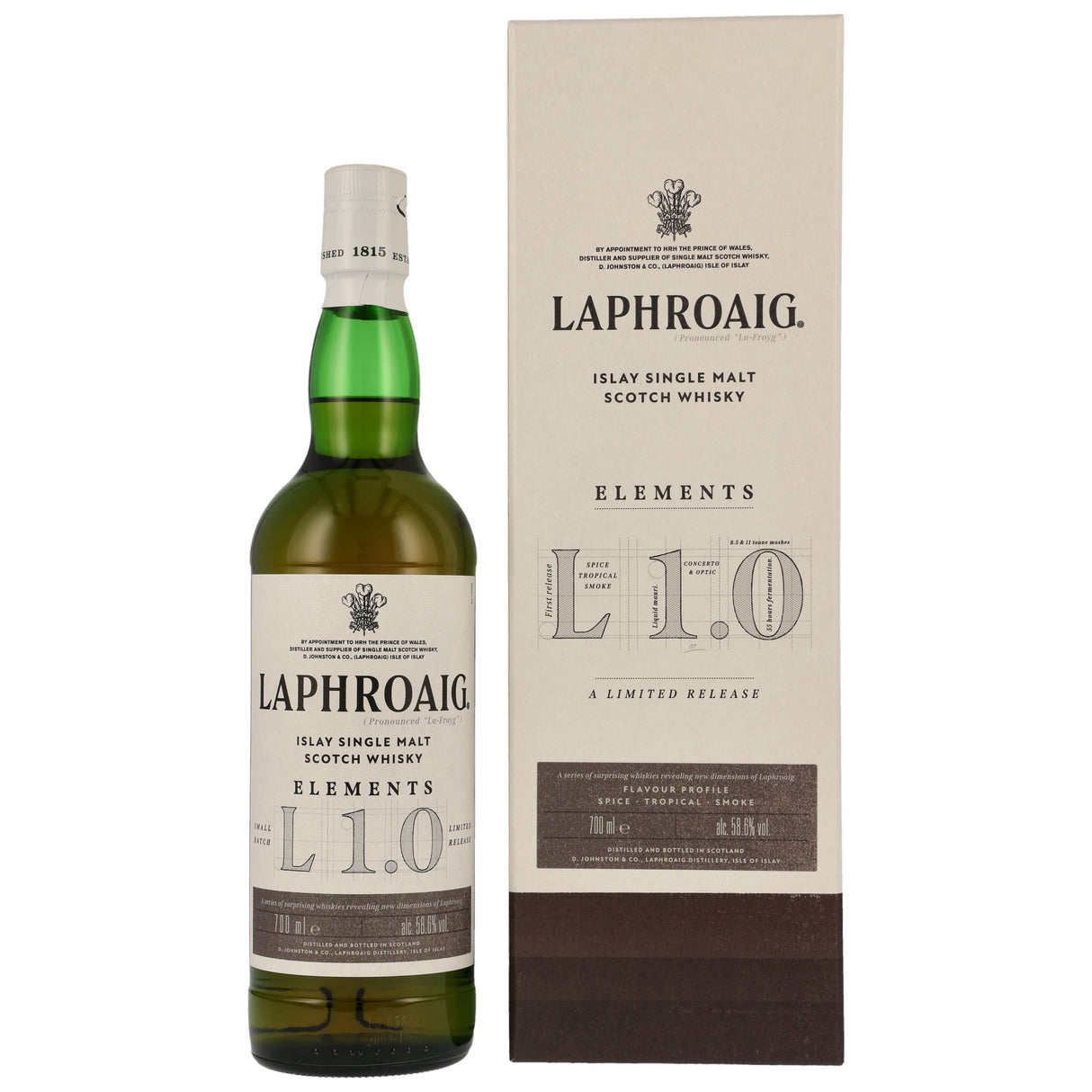 Laphroaig Elements 1.0 Islay Single Malt in GP 58.6% 0.7l