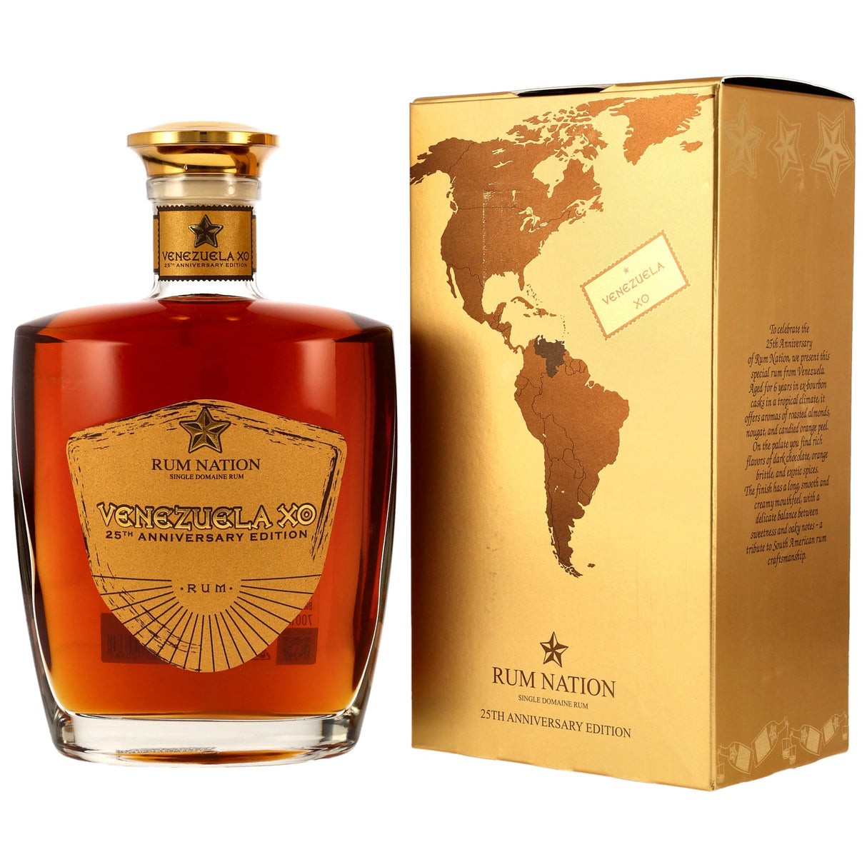 Venezuela XO Rum Nation Single Domaine Rum 25th Anniversary Edition, 0,70 l Flasche