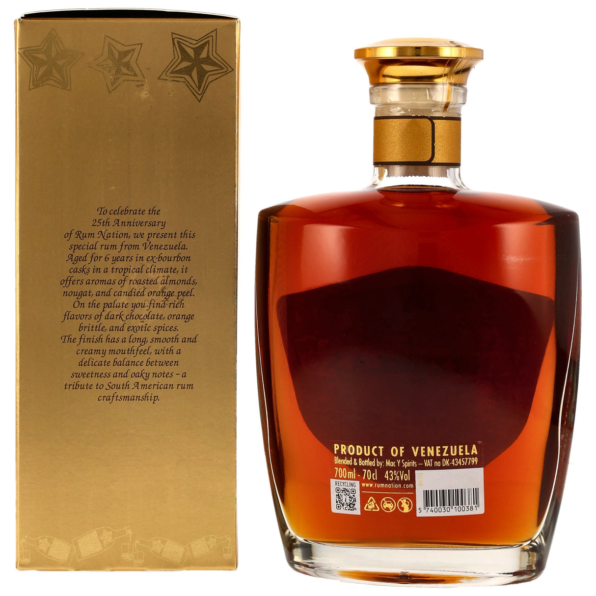 Venezuela XO Rum Nation Single Domaine Rum 25th Anniversary Edition, 0,70 l Flasche