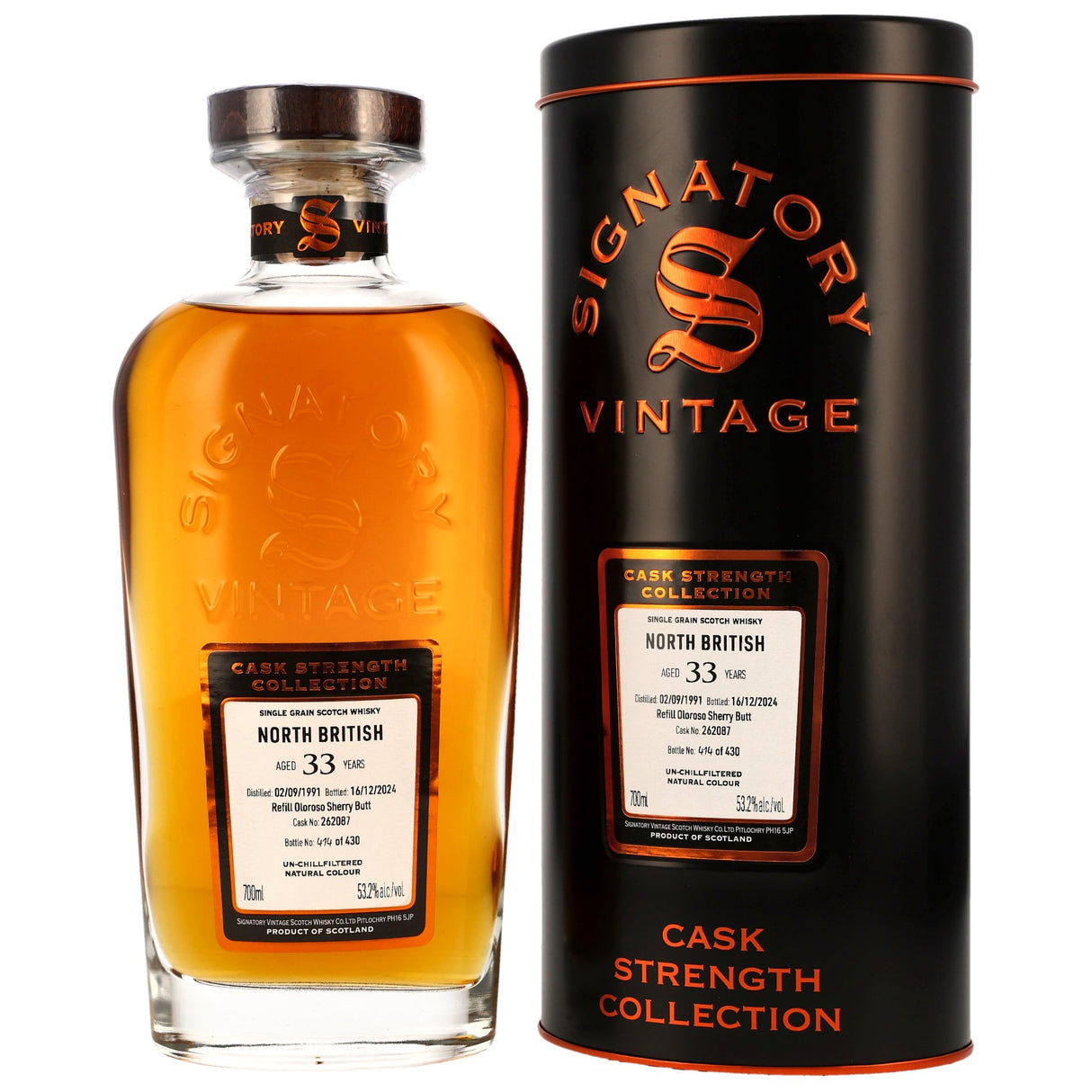 North British 1991/2024 - 33 y.o. - Sig CS Refill Oloroso Sherry Butt #262087