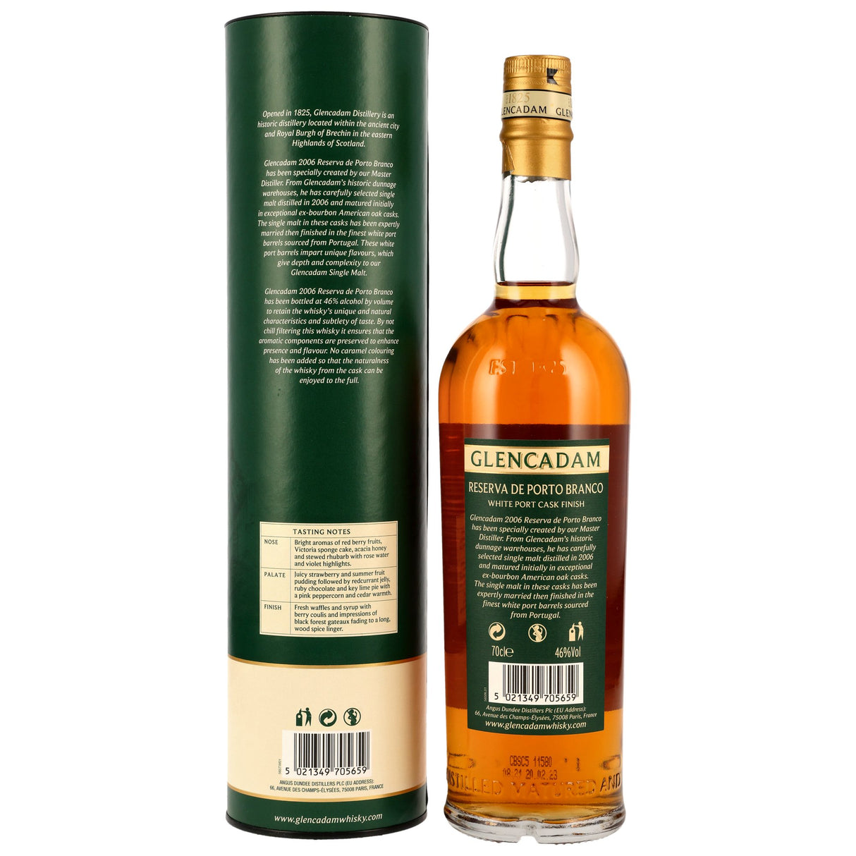 Glencadam 15 y.o. Reserva De Porto Branco – White Port Cask Finish, 0,70 l Flasche