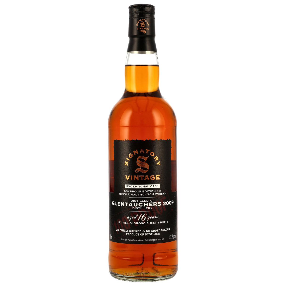 Glentauchers 2009/2025 - 16 y.o. - 1st Fill Oloroso Casks - Signatory 100 PROOF Exceptional Cask Edition #11