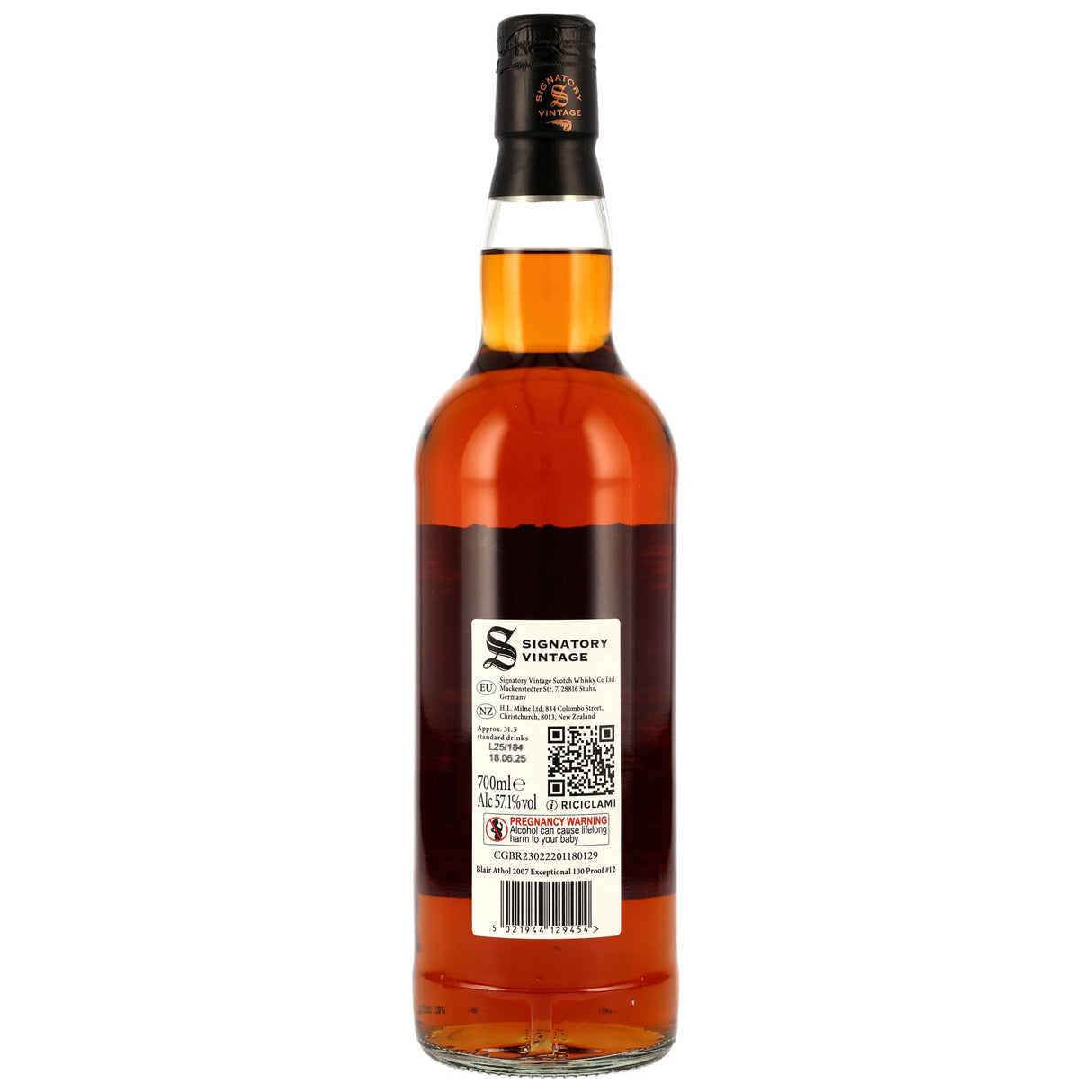Blair Athol 2007/2025 - 17 y.o. - 1st Fill Oloroso Casks - Signatory 100 PROOF Exceptional Cask Edition #12