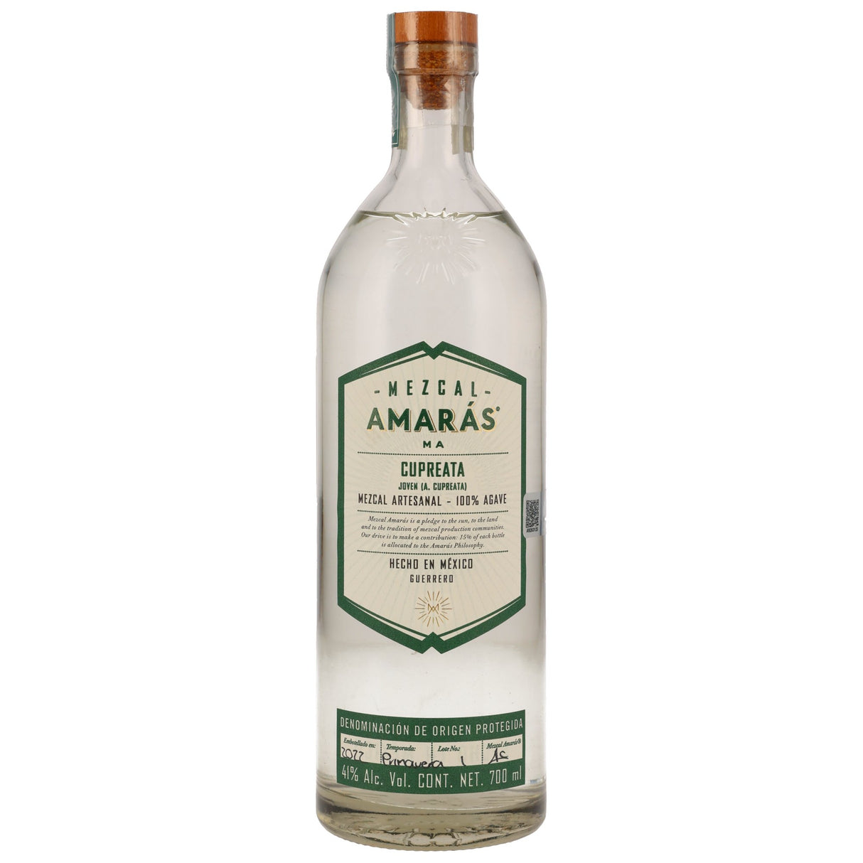 Mezcal Artesanal Cupreata Joven - Mezcal Amarás