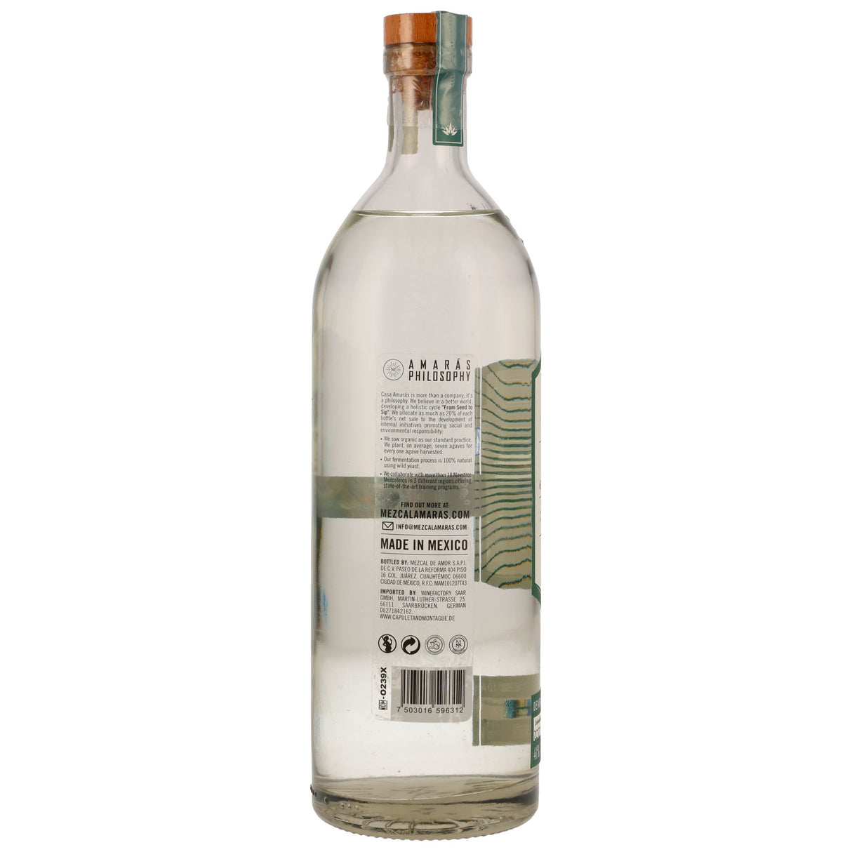 Mezcal Artesanal Cupreata Joven - Mezcal Amarás