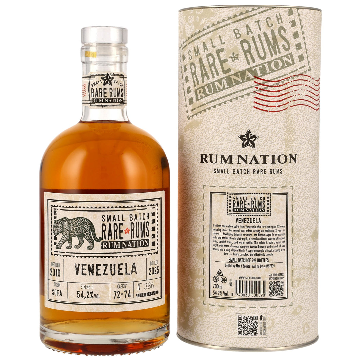 Rum Nation Venezuela 2010/2025 Small Batch Rare Rum 54,2% vol. 0,7L