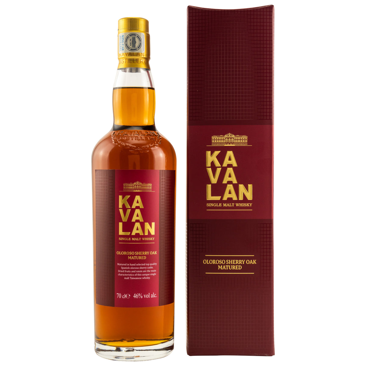 Kavalan Oloroso Sherry Oak, 0.70 l Flasche