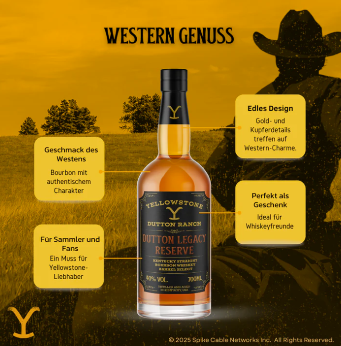V-SINNE X YELLOWSTONE - Kentucky Straight Bourbon Whiskey 700ml 40% vol.