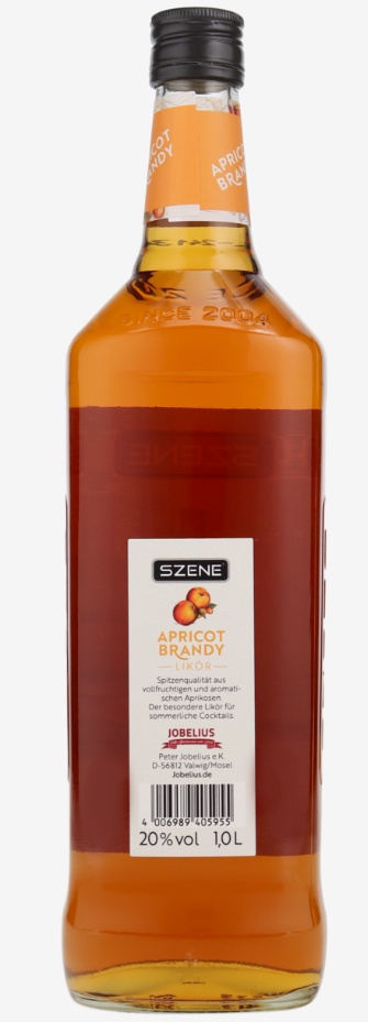 Szene Apricot Brandy Aprikosenlikör mit Weinbrand 20% 1l