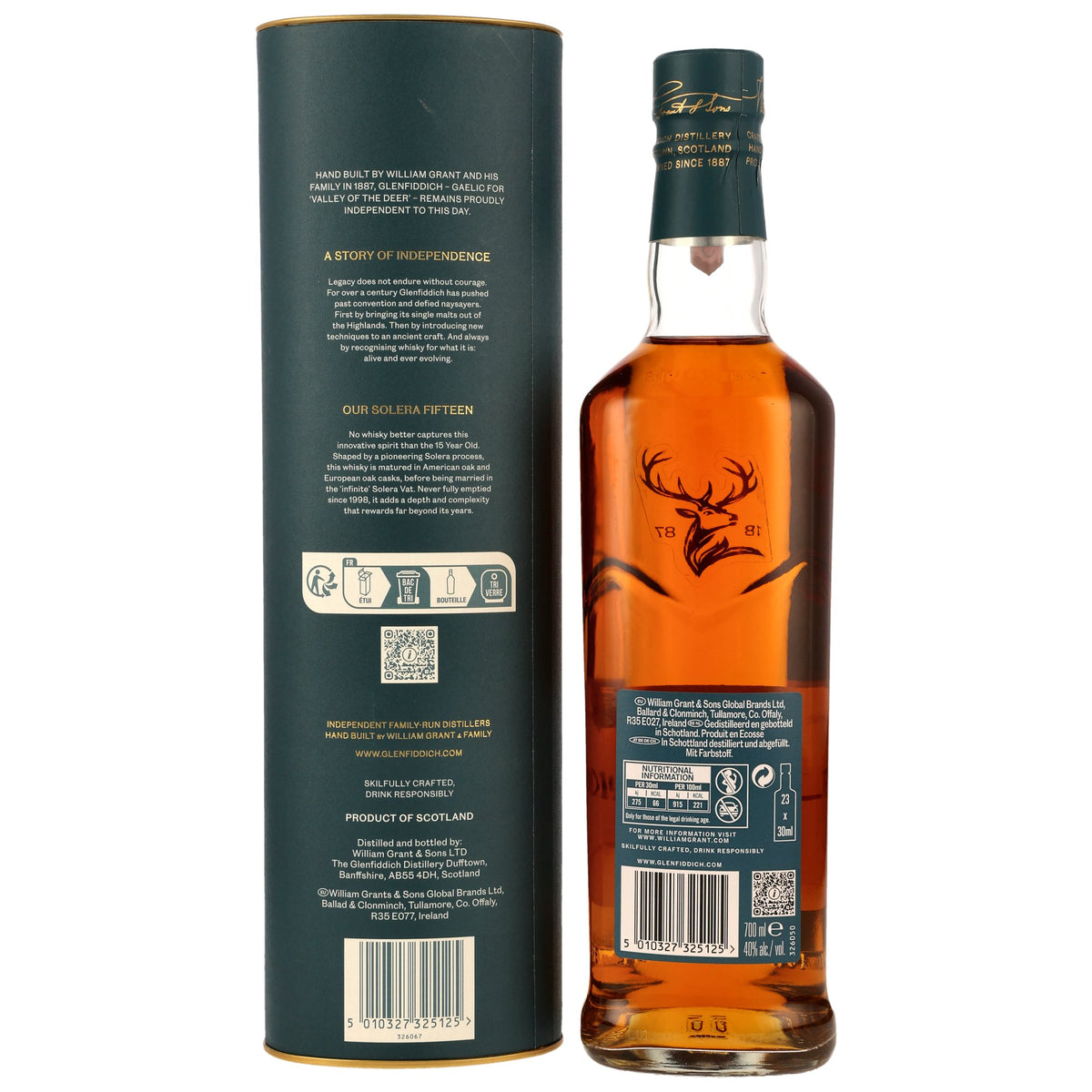 Glenfiddich 15 Jahre Solera – Neue Ausstattung 2026, 0,7 l