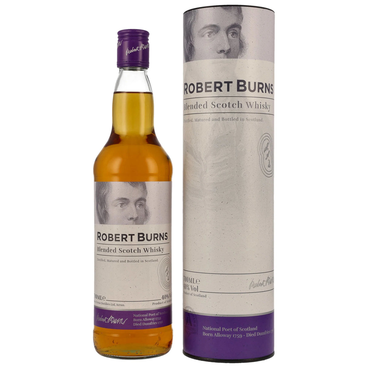 Arran Robert Burns Blend Scotch Whisky – Neue Ausstattung, 0,7 l
