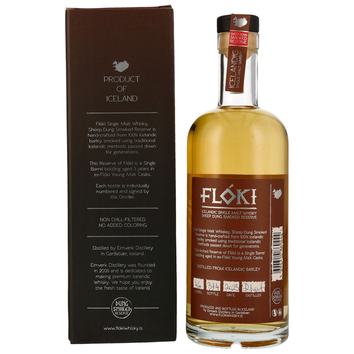 Floki Single Malt Whisky - Sheep Dung Smoked Reserve, 0,70 l