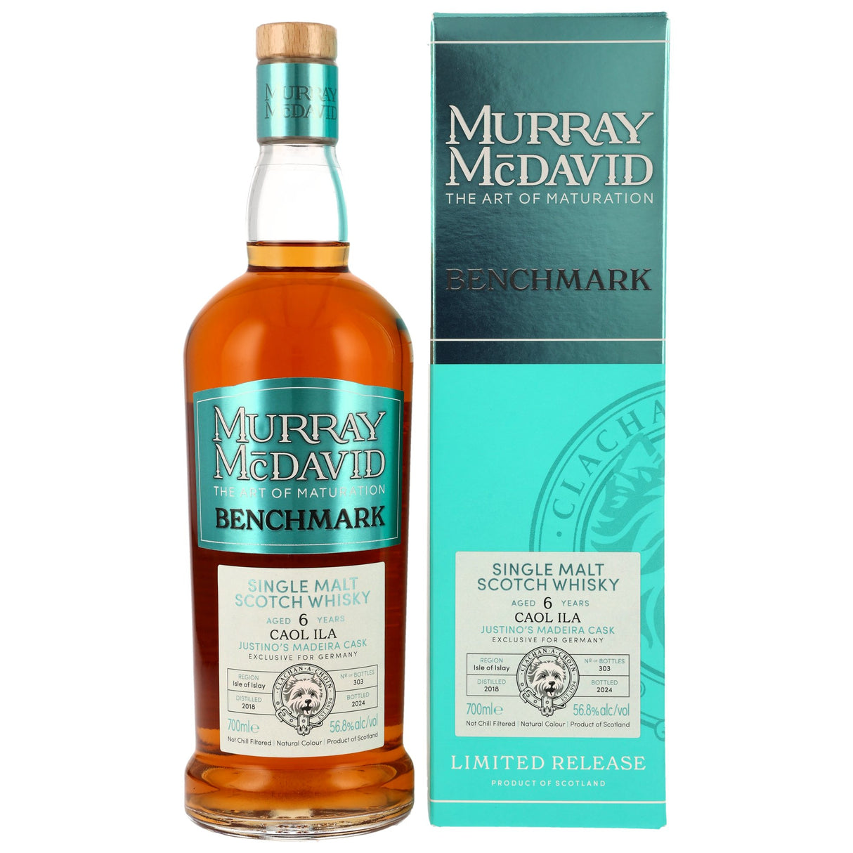 Caol Ila 2018/2024 - 6 y.o. Justinos Madeira Cask #302495A - Murray McDavid, 0,70 l Flasche