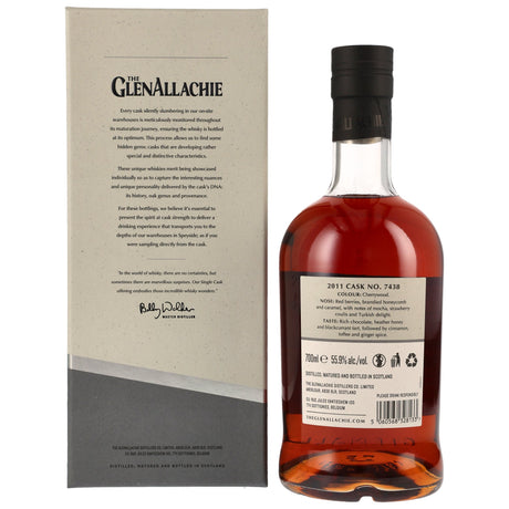 The GlenAllachie 2011/2024 – Ruby Port Pipe Speyside Single Malt Scotch Whisky, 0,70 l Flasche