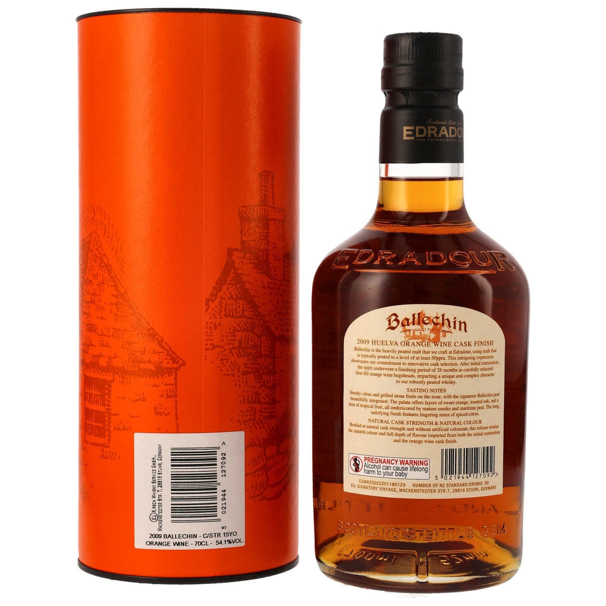 Ballechin 15 y.o. – Orange Wine Cask – Heavily Peated Highland Single Malt Scotch Whisky, 0,70 l Flasche