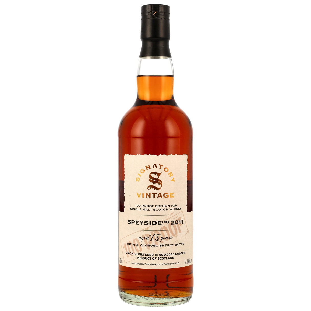 Secret Speyside (M), 2011 Signatory Vintage, 100 Proof Serie, 0,70 l Flasche, #29