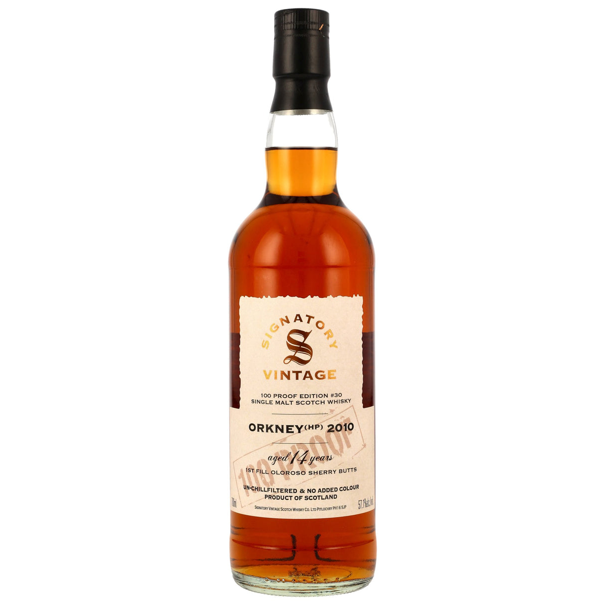 Orkney (HP) 2010/2024 – Peated  Signatory Vintage Island Single Malt Scotch Whisky 100 Proof Edition #30, 0,70 l Flasche