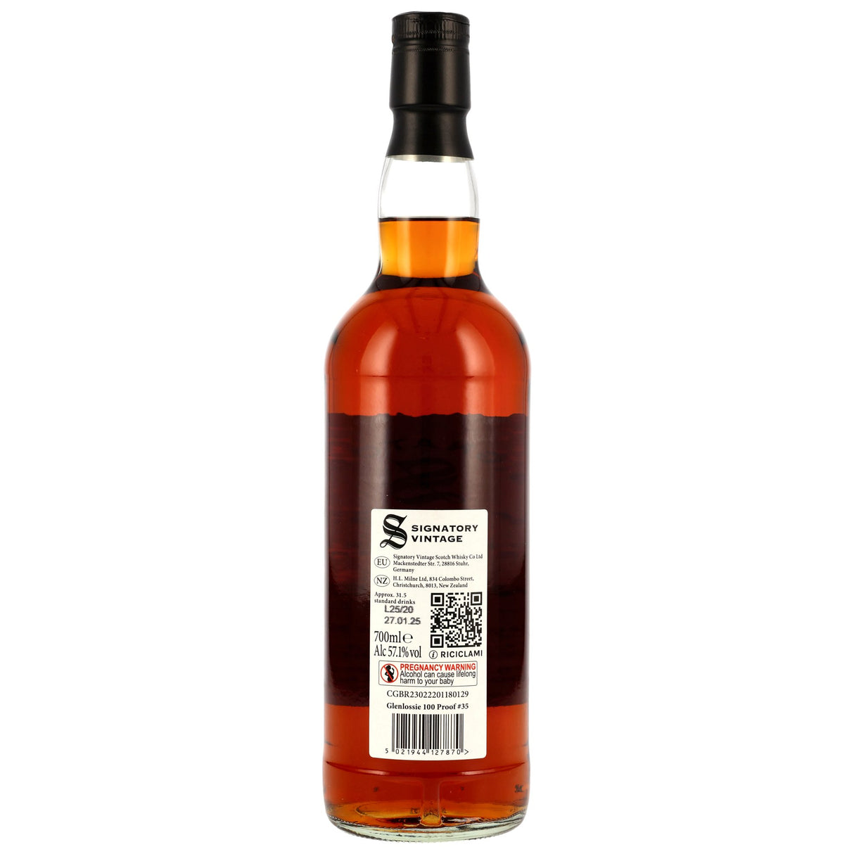 Glenlossie 2012/2025 - 12 y.o. - Signatory 100 PROOF Edition #35, 0,70 l Flasche