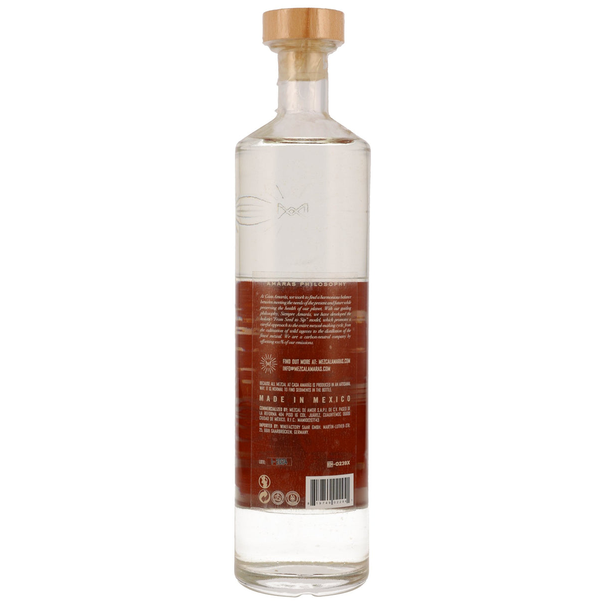 Mezcal Artesanal Logia - Cenizo Joven - Mezcal Amarás