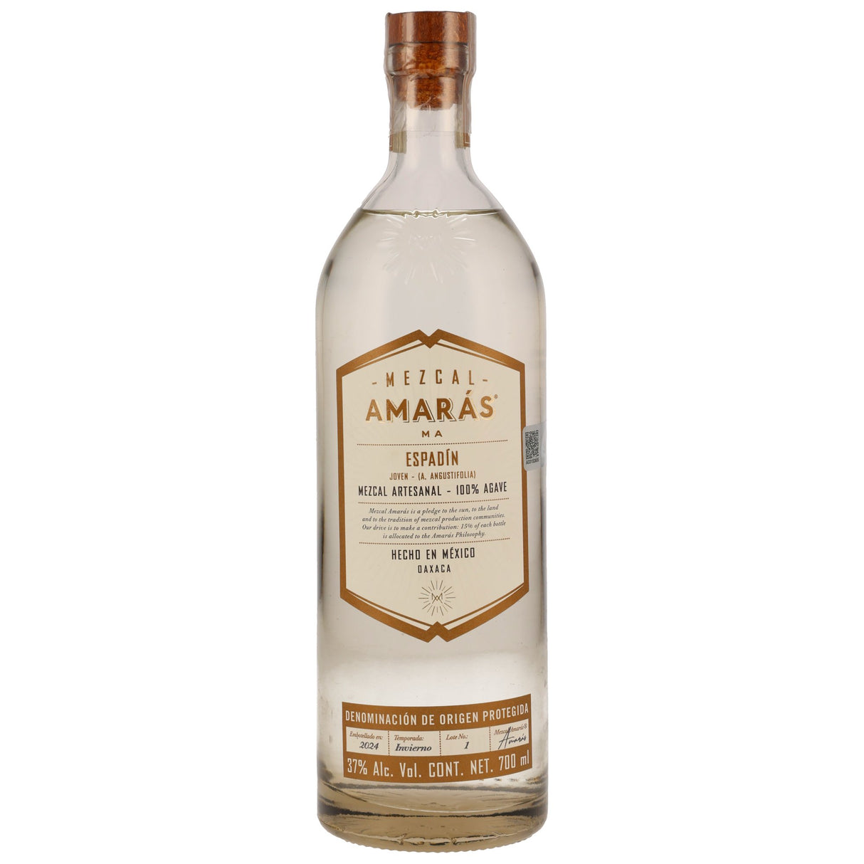 Mezcal Artesanal Espadín Joven - Mezcal Amarás