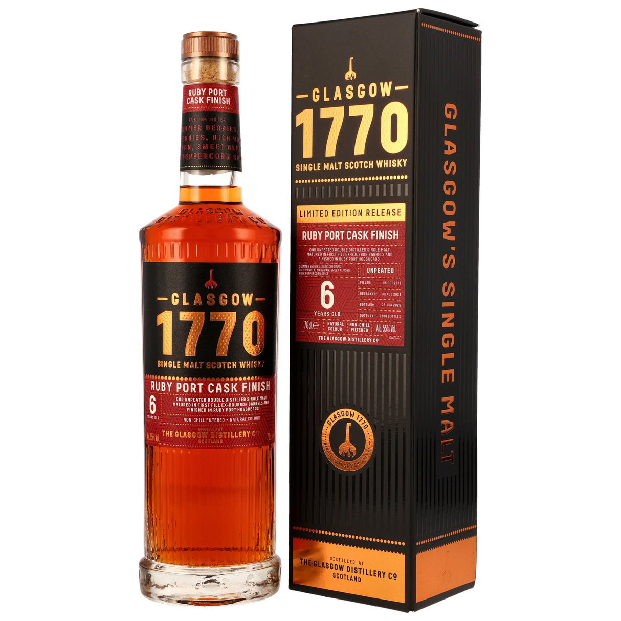 Glasgow 1770 6 y.o. – Ruby Port Cask Finish Single Malt Scotch Whisky
