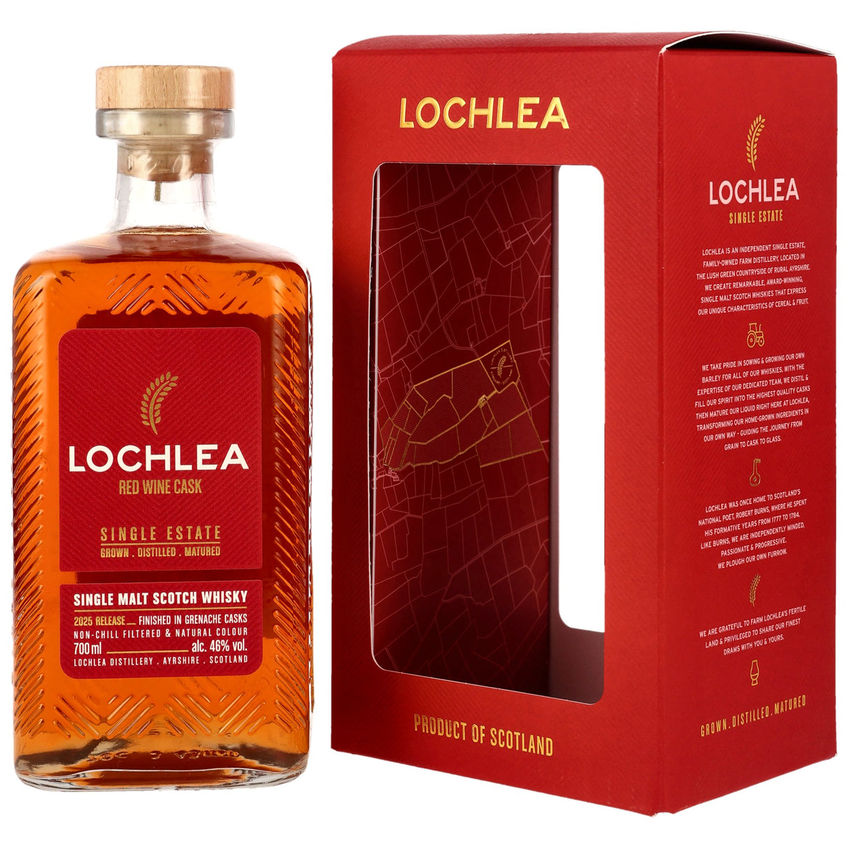 Lochlea Red Wine Cask 2025 Single Estate Single Malt Scotch Whisky