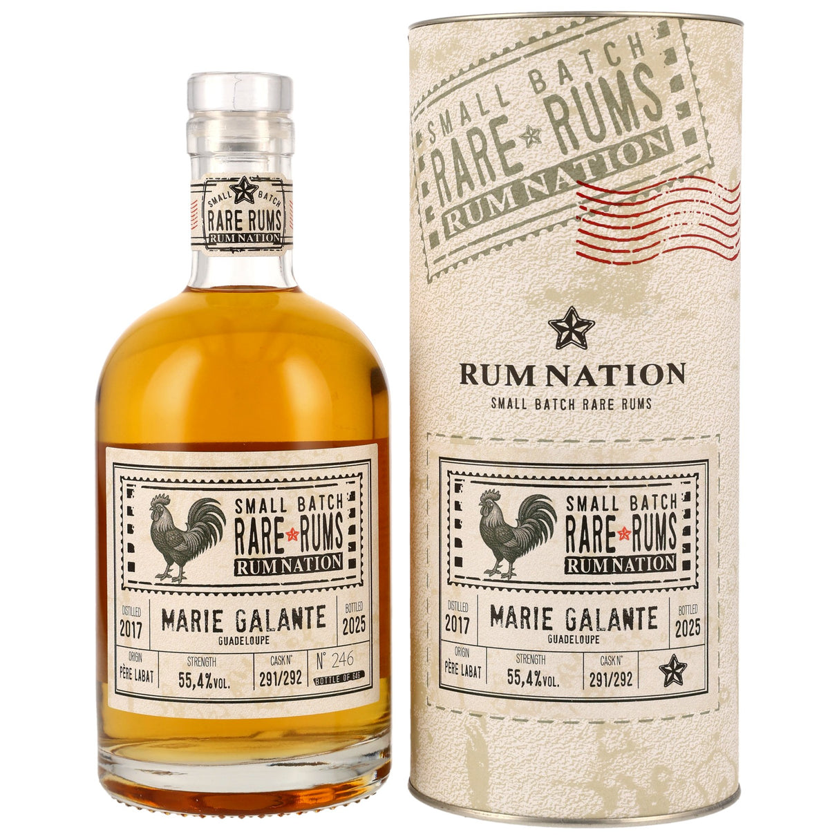 Rum Nation Marie Galante (Guadeloupe) 2017/2025 Small Batch 55,4% vol. 0,7L