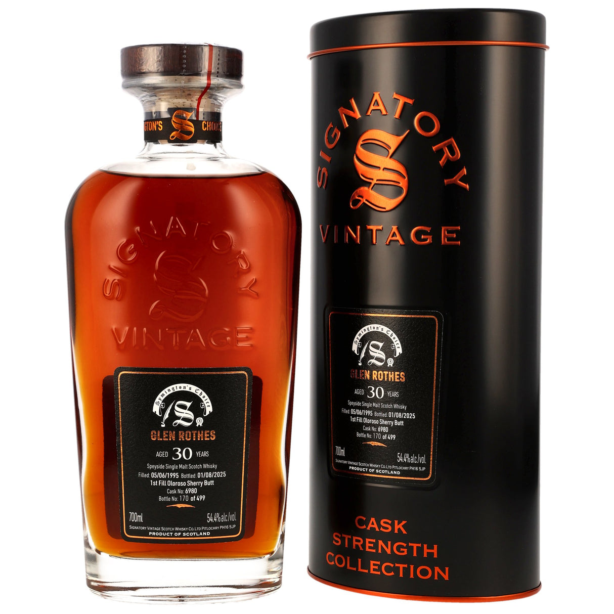 Glenrothes 1995/2025 - Signatory Vintage Symington's Choice - 30 Jahre - 54,4% vol.