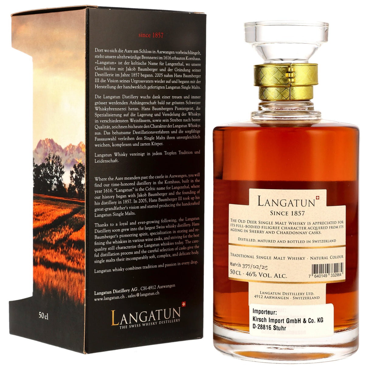 Langatun Old Deer Classic Whisky - Sherry & Chardonnay Casks Batch 377/02/25 - in GP