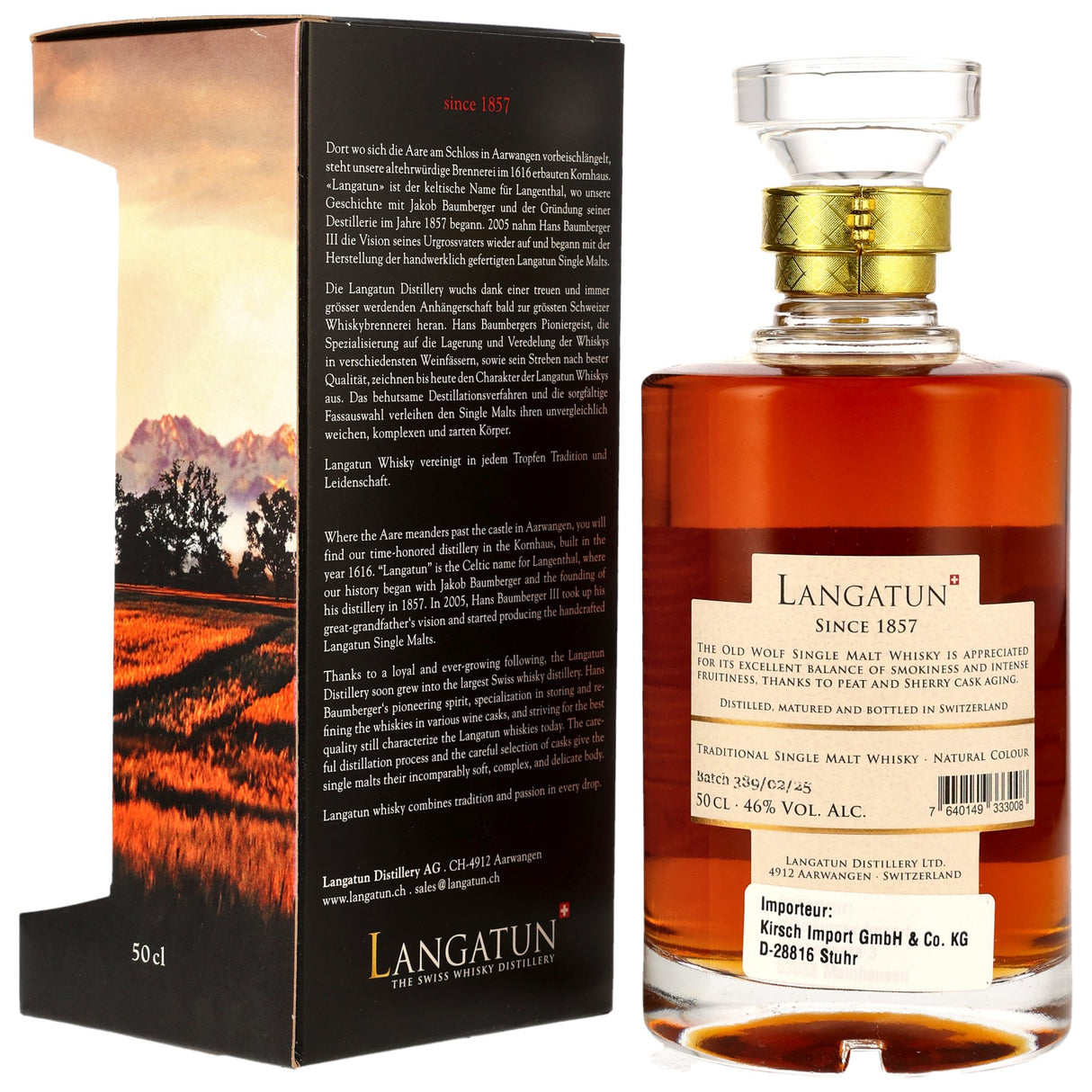 Langatun Old Wolf Smoky Whisky - Peat & Sherry Casks