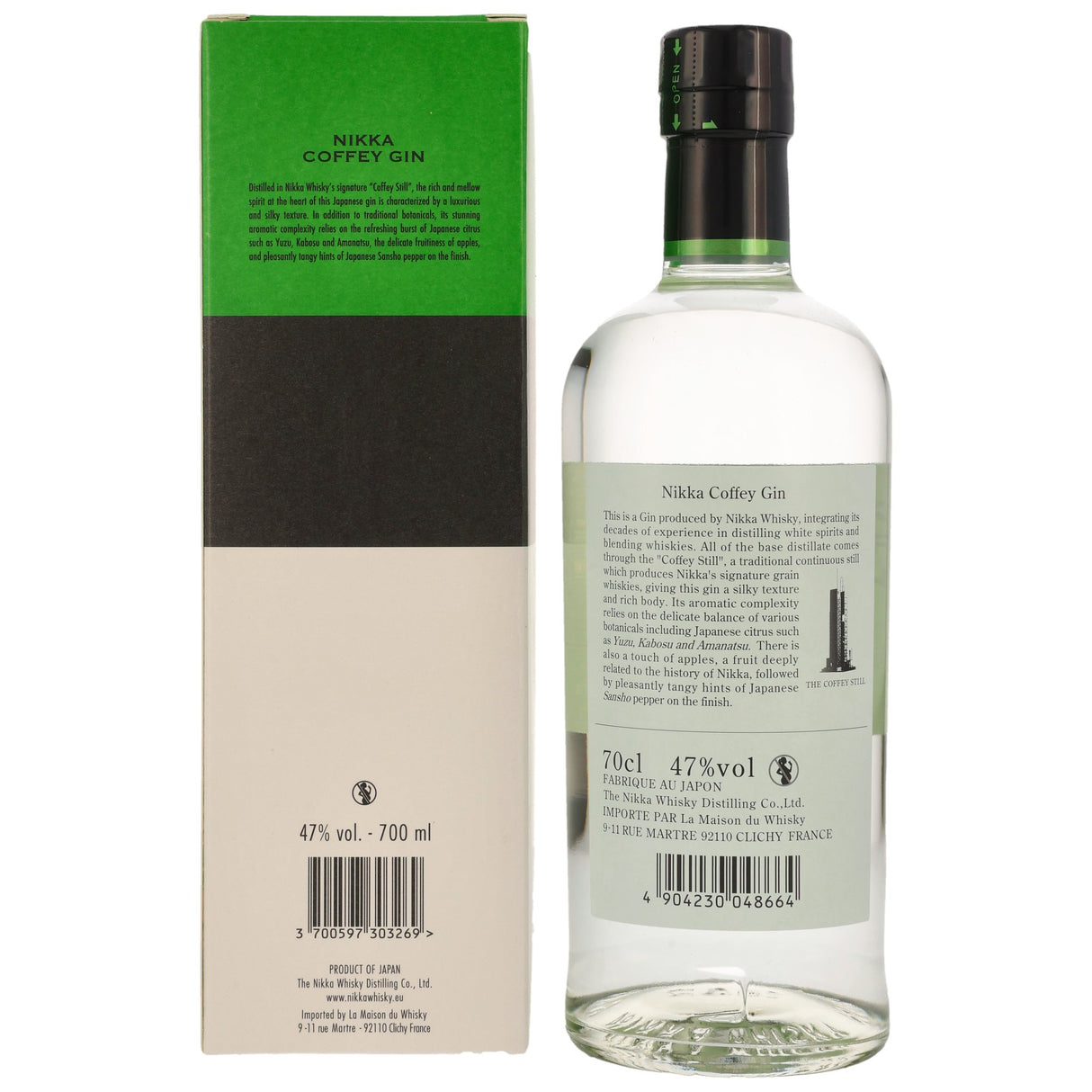 Nikka Coffey Gin, 0,70 l Flasche