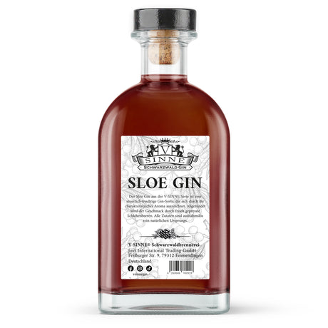 V-SINNE Sloe Gin 28% vol., 0,50 l Flasche