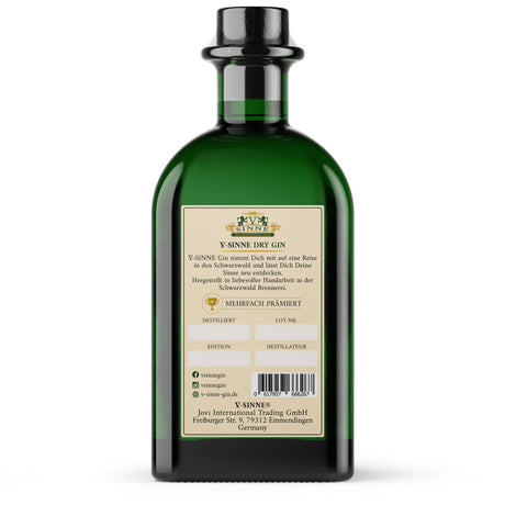 V-SINNE Schwarzwald Dry Gin 500 ml, 45% vol.