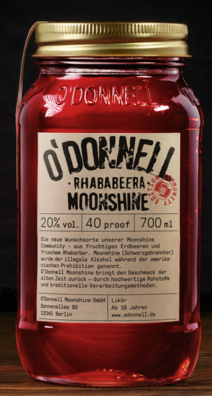 O´Donnell Moonshine, Rhababeera, 0,70 l Glas